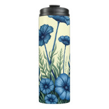 Stilvoller floraler Thermobecher für Kaffeeliebhab