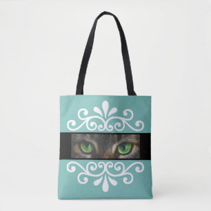 Stilvoller floraler Vektor Katzen Augen Custom Fot Tasche