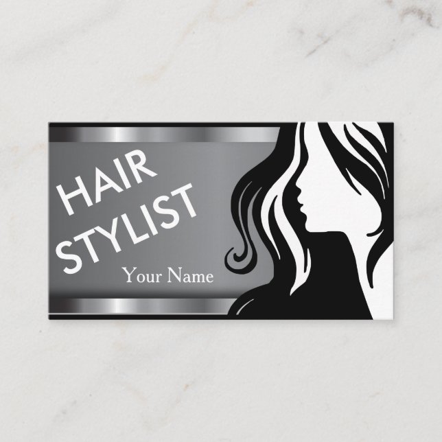 Stilvoller Frauen-Salon-Haar-Stylist Visitenkarte (Vorderseite)