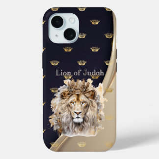 Stilvoller Glaube Löwe von Juda Beige Navy Gold Kr Case-Mate iPhone Hülle