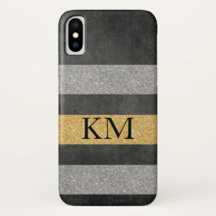 Stilvoller Glitter mit Monogramm Case-Mate iPhone Hülle