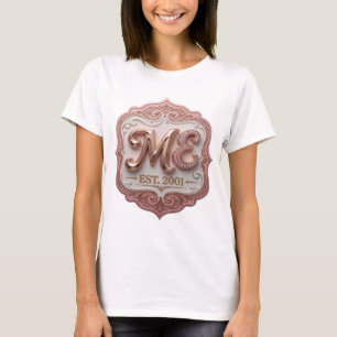 Stilvoller Gold ABSTRACT ART Fashiondruck T-Shirt