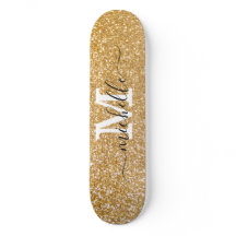 Stilvoller Gold Glitzer Personalisiert Mit Monogra