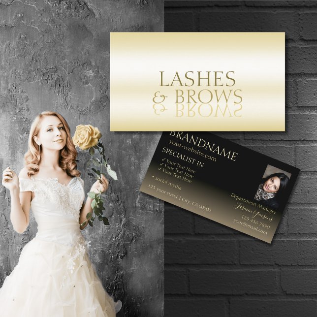 Stilvoller Gold- und Black Cool Mirror Schriftart  Visitenkarte (Von Creator hochgeladen)