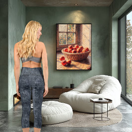 Stilvoller Gray Denim Look: Logos und Text persona Capri Leggings