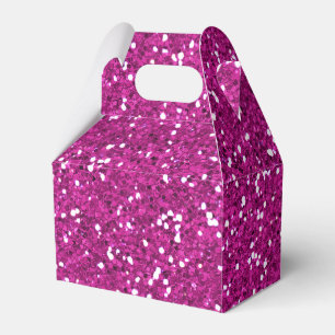 Stilvoller heißes Rosa-Glitzer Geschenkschachtel
