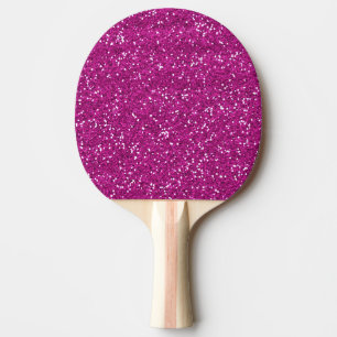 Stilvoller heißes Rosa-Glitzer Tischtennis Schläger