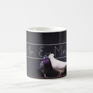 Stilvoller Herr u. Frau Pigeon Mugs Kaffeetasse