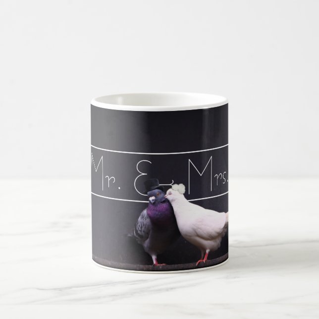 Stilvoller Herr u. Frau Pigeon Mugs Kaffeetasse (Mittel)