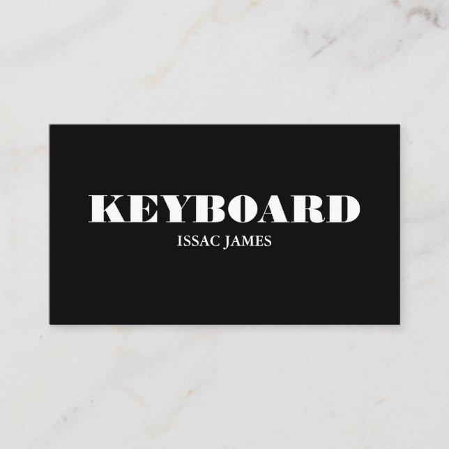 Stilvoller Keyboarder, Beruflicher Musiker Visitenkarte (Vorderseite)