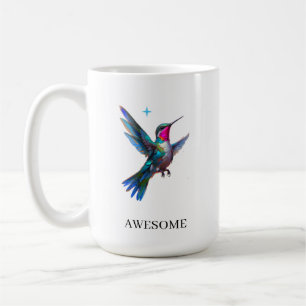 Stilvoller Kolibri auf Weiß Kaffeetasse