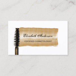 Stilvoller Kosmetologe Elegant Gold Mascara Pinako Visitenkarte