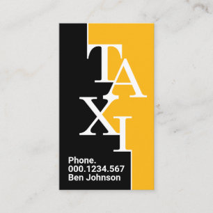 Stilvoller, kreativer Taxifahrer Visitenkarte