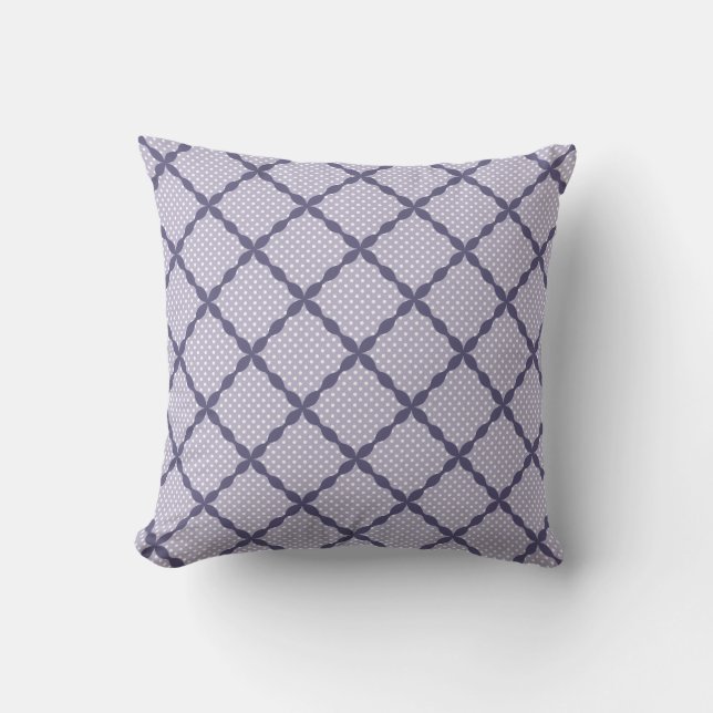Stilvoller Lavendel-lila Muster-Entwurf Kissen (Vorderseite)