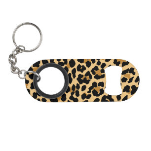 Stilvoller Leopard-Druck-Flaschen-Öffner Schlüsselanhänger Flaschenöffner