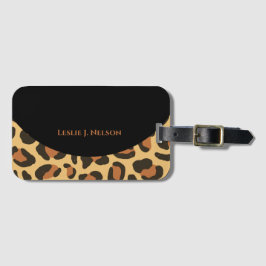 Stilvoller Leoparden Druck Gepard Gepäckanhänger