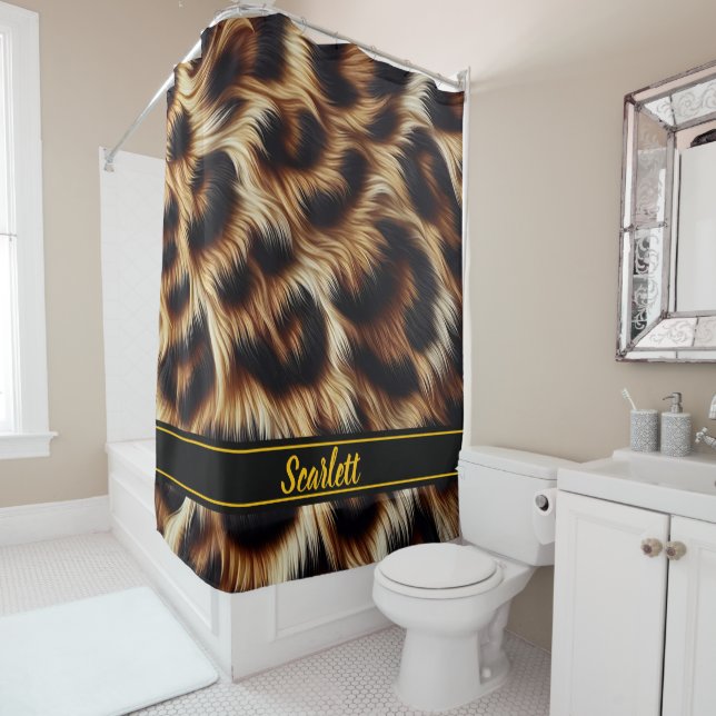 Stilvoller Leopardendruck Duschvorhang (Beispiel)