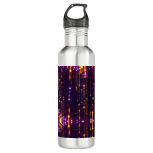Stilvoller Lila Glitzer Gold Mogern Sparkl Edelstahlflasche