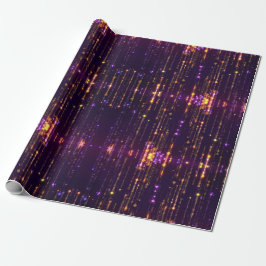 Stilvoller Lila Glitzer Gold Mogern Sparkl Geschenkpapier