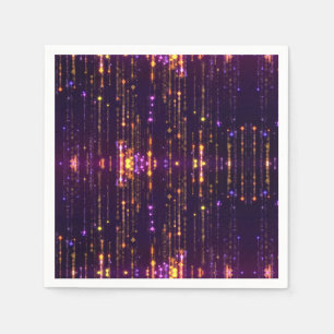 Stilvoller Lila Glitzer Gold Mogern Sparkl Serviette