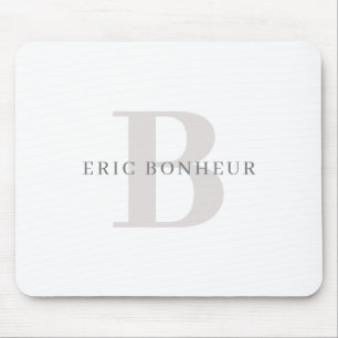 Stilvoller moderner Name und Monogramm Mousepad