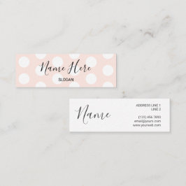 Stilvoller moderner Tupfen-MiniVisitenkarten Mini Visitenkarte