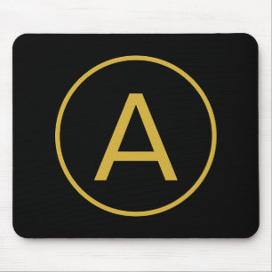 Stilvoller Monogramm Anfangsbuchstabe Goldfarbe Sc Mousepad