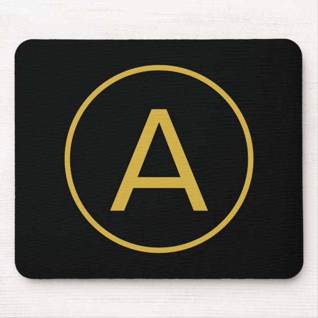 Stilvoller Monogramm Anfangsbuchstabe Goldfarbe Sc Mousepad (Vorne)