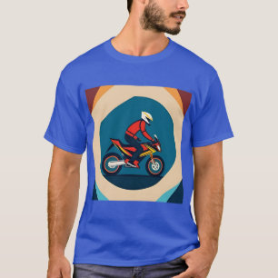 Stilvoller Motorradfahrer auf einem Retro-Motorrad T-Shirt