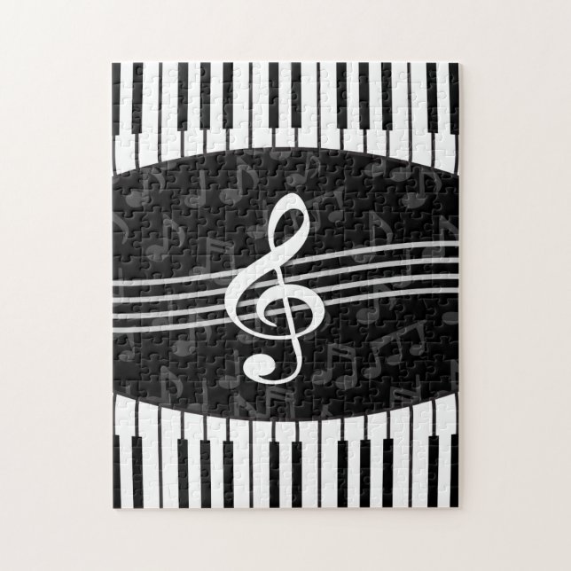 Stilvoller Musiknoten-dreifacher Clef-und (Vertikal)