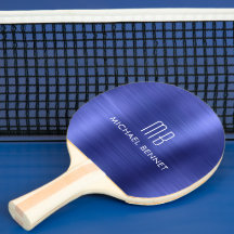 Stilvoller Name des blauen Metallic Monogramms