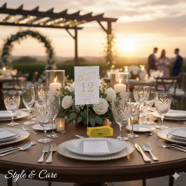 Stilvoller Namensmonogramm-Klassiker personalisier Platzkartenhalter