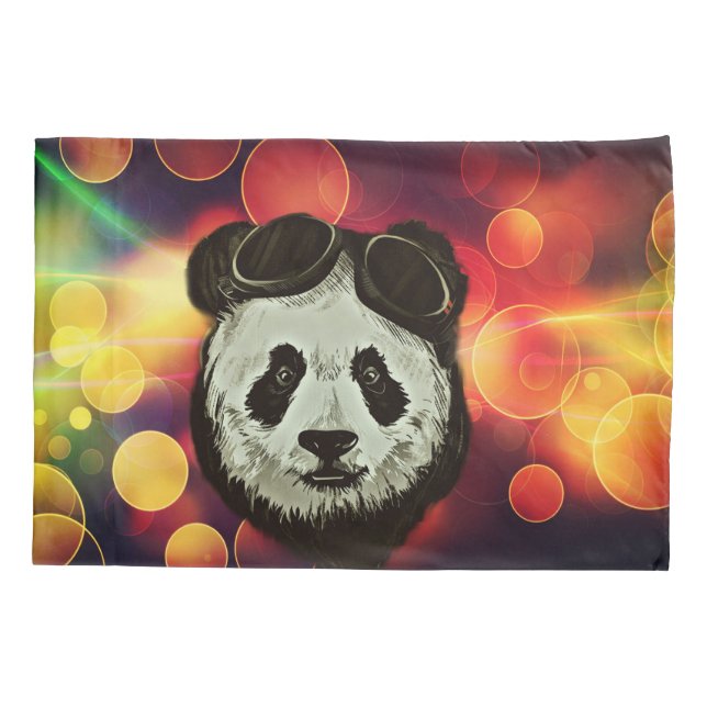 Stilvoller Panda-Bär Kissenbezug (Rückseite)