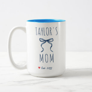 Stilvoller personalisierter Name Mama Jahrgang Mar Zweifarbige Tasse