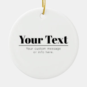 Stilvoller Retro-Modern-Text Schwarz & Weiß Keramik Ornament