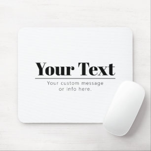 Stilvoller Retro-Modern-Text Schwarz & Weiß Mousepad