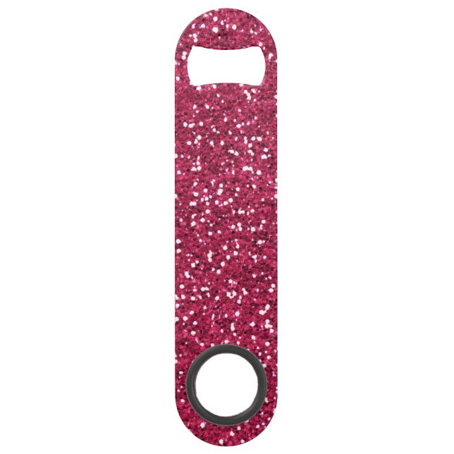 Stilvoller rosa Glitzer Speedflaschenöffner (Vorderseite)
