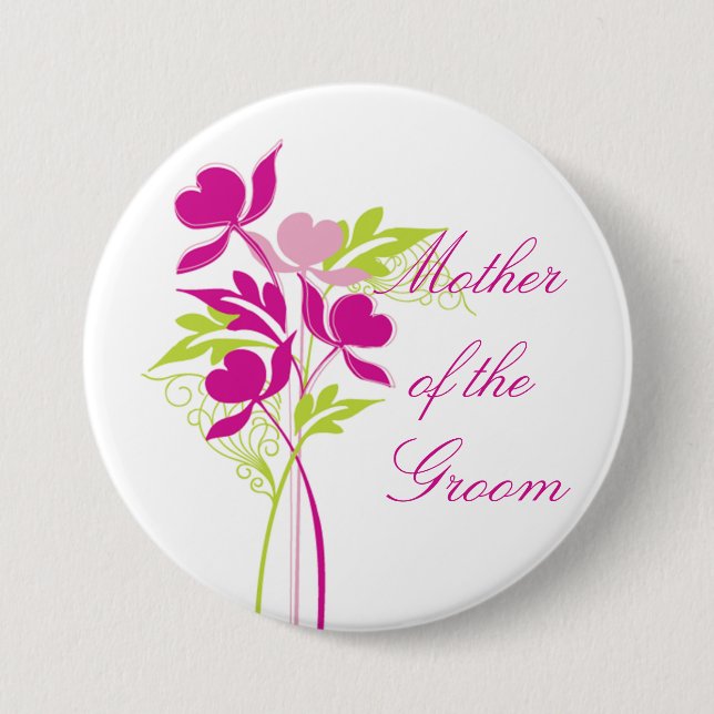 Stilvoller rosa u. grüner button (Vorderseite)