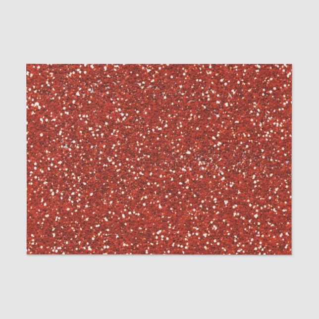 Stilvoller   roter Glitzer Seidenpapier (Vorderseite)