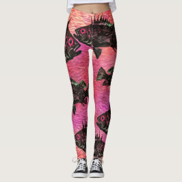 Stilvoller Rücken auf Rosa - Leggings