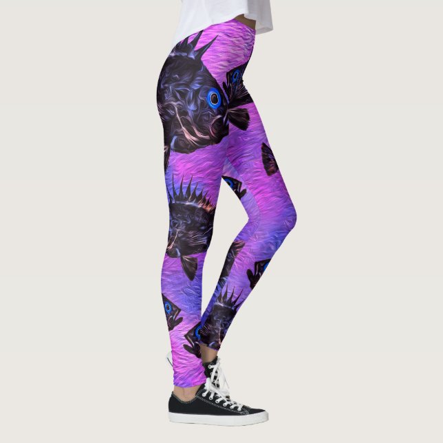 Stilvoller Rücken auf Rosa/Lila - Leggings (Rechts)