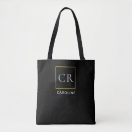 Stilvoller schwarzer moderner personalisierter  tasche