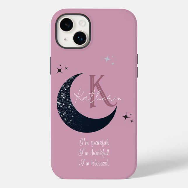 Stilvoller Schwarzer Mond Case-Mate iPhone 14 Plus Hülle (Rückseite)