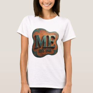 Stilvoller Silber ME EST 1981 Druck T-Shirt