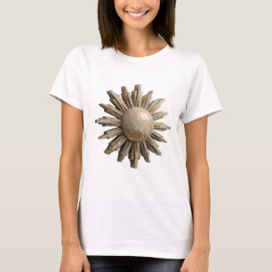 Stilvoller Silberner ABSTRACT ART Kunstdruck T-Shirt