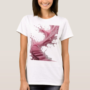 Stilvoller Silberner ABSTRACT ART Kunstdruck T-Shirt