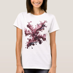 Stilvoller Silberner ABSTRACT ART Mode Druck T-Shirt