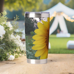 Stilvoller Sonnenblumenaufdruck Thermobecher