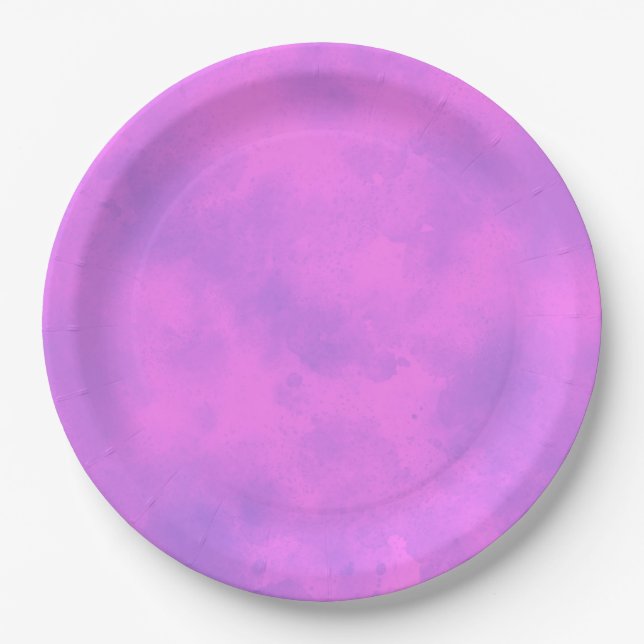 Stilvoller Sturmwolkeneffekt Rosa Pappteller (Vorderseite)