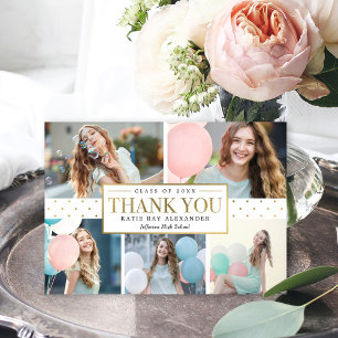 Stilvoller Tag Abschluss Danke Note Card